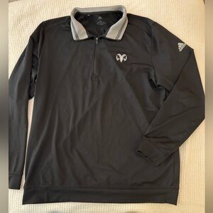 Adidas Nemacolin Shepherds Rock Golf Black and Gray Long Sleeve Quarter Zip